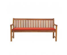 Panchina in legno 180cm con cuscino terracotta JAVA