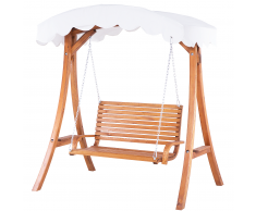 Dondolo da giardino in legno in color beige ANDRIA