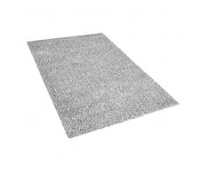Tappeto shaggy bianco-nero 140 x 200 cm DEMRE