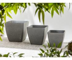 Vaso da fiori grigio scuro 49x49x49cm ZELI
