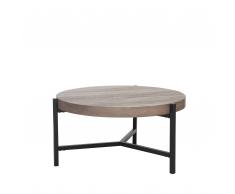 Tavolino da caffè grigio-marrone a imitazione di legno BONITA