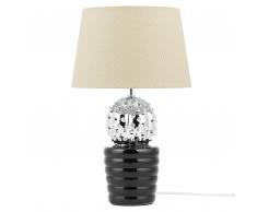 Lampada da tavolo colore argento e nero VELISE