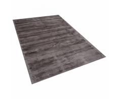 Tappeto grigio scuro rettangolare in viscosa - 160x230cm - GESI