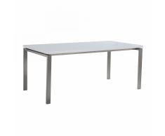 Tavolo da pranzo con struttura in acciaio e piano bianco 220x90cm ARCTIC II