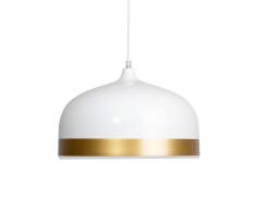 Lampadario in colore metallico bianco oro PARINA