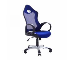 Sedia da gaming e ufficio in tessuto traspirante blu iCHAIR