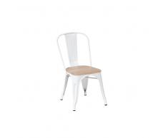 Sedia da pranzo in colore bianco chiaro APOLLO
