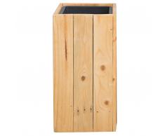 Vaso per piante in legno naturale 24x24x50 cm SYKIA