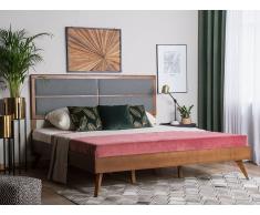 Letto in legno 180x200cm marrone e grigio POISSY
