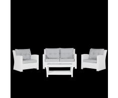 Set da giardino in rattan bianco SAN MARINO