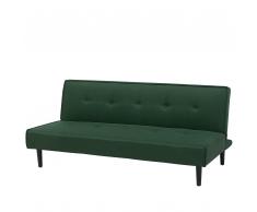 DIvano letto 3 posti in tessuto verde scuro VISBY