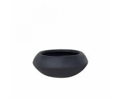 Vaso da fiori moderno in vetroresina nera - 35x35x19cm - ISEO