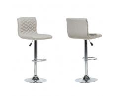 Set di due sgabelli da bar in colore beige, ORLANDO
