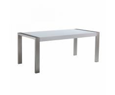Tavolo da pranzo struttura in acciaio piano bianco lucido 180x90cm ARCTIC I