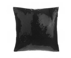 Cuscino decorativo a paillettes 45 x 45 cm nero