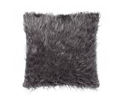Cuscino decorativo in pelliccia finta 45 x 45 cm grigio DAISY