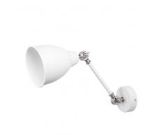 Lampada da muro in metallo color bianco-nichel MISSISSIPPI M