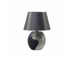 Lampada - Da tavolo - Da comodino - Colore nero/argento - ESLA