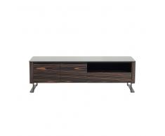 Mobile TV in MDF verniciato ebano color marrone scuro - ELVAS