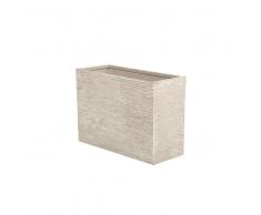 Vaso rettangolare per interno ed esterno beige 29x70x50cm EDESSA