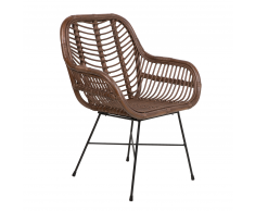 Sedia in rattan marrone CANORA