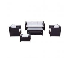 Set da giardino in rattan marrone ROMA