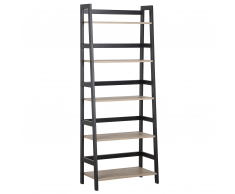 Scaffalatura libreria a 5 ripiano nero e marrone chiaro CROYDON