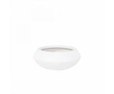 Vaso da fiori moderno in vetroresina bianca - 35x35x19cm - ISEO