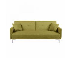 Divano letto moderno 3 posti in tessuto verde LUCAN