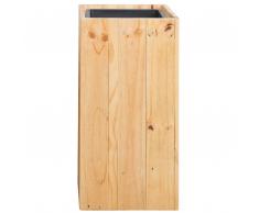 Vaso per piante in legno naturale 28 x 28 x 60 cm SYKIA