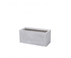 Vaso rettangolare bianco da esterno 50 x 23 x 24 cm MYRA