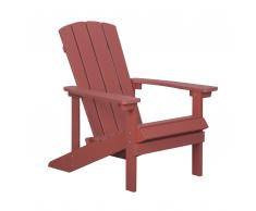 Sedia da giardino rossa ADIRONDACK