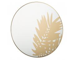 Specchio da parete con cornice in color oro ø 56 cm ADONARA