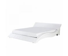 Letto matrimoniale moderno in pelle bianca 180x200cm VICHY