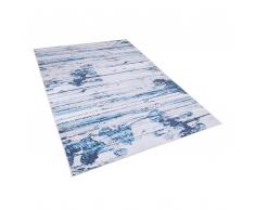 Tappeto a pelo corto blu-beige 140 x 200 cm BURDUR