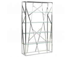 Scaffale a 4 ripiani metallo color argento HOXIE
