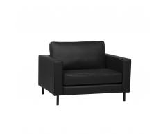 Poltrona in pelle nera SAVALEN
