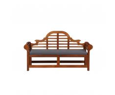 Panchina in legno 180cm con cuscino grafite TOSCANA marlboro