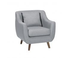 Poltrona in tessuto grigio chiaro - ARENDAL