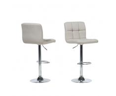 Set di due sgabelli da bar in colore beige MARION