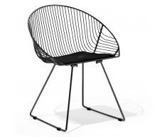 Sedia in metallo nero AURORA