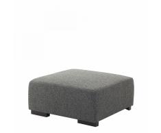 Pouf poggiapiedi ottomano in tessuto grigio scuro LUNGO