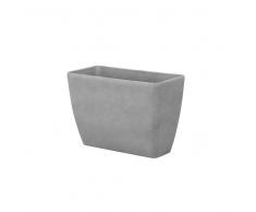 Vaso da fiori moderno rettangolare grigio 60x27x41cm BARIS