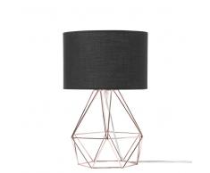 Lampada da tavolo in colore nero e rame TETON