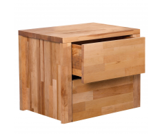 Comodino in legno da 2 cassetti - CARRIS ARRAS