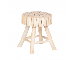 Comodino in legno di teak chiaro NAMPA