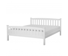 Letto king size in legno in color bianco, 160x200cm GIVERNY