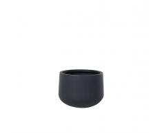 Vaso da fiori moderno in vetroresina nera - 37x37x30cm - CORRIB