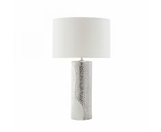 Lampada da tavolo moderna in color bianco/argento - AIKEN