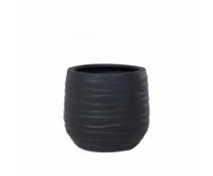 Vaso da fiori nero opaco da esterno - 21x21x22cm - LOMOND
